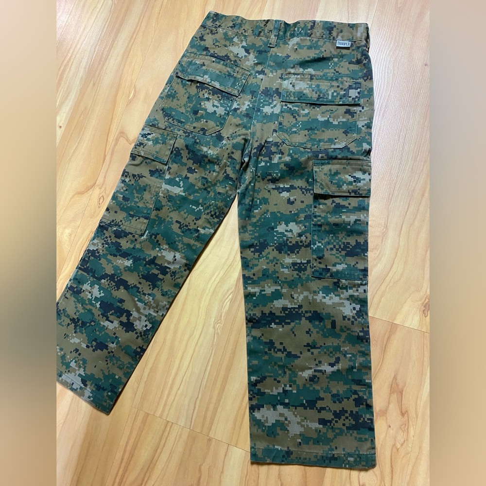 Boys Cargo Trooper Green Camo Pants 6 - Picture 5 of 7